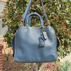 Coach Pebbled Leather Rogue Bag 30 （38124）